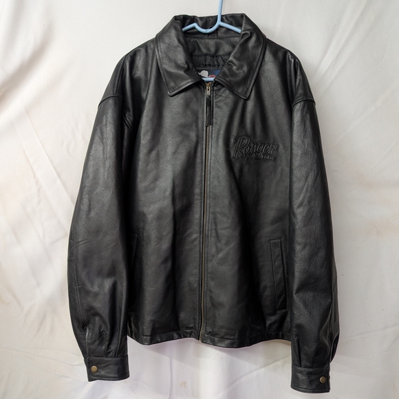 Ranger Boats Owners Group 2005 Black Leather Bomber Jacket Mens XL